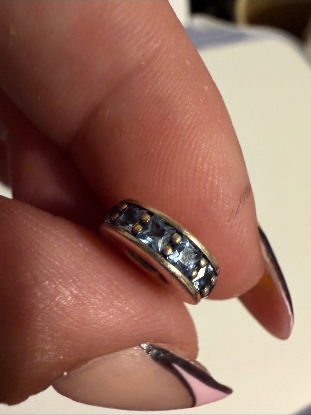 Pandora Ice Blue Stone Spacer Charm #791359C01